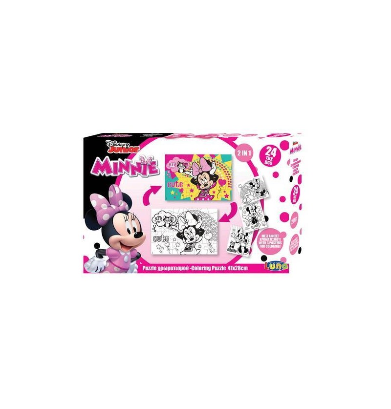 Minnie Mouse Coloring Puzzle